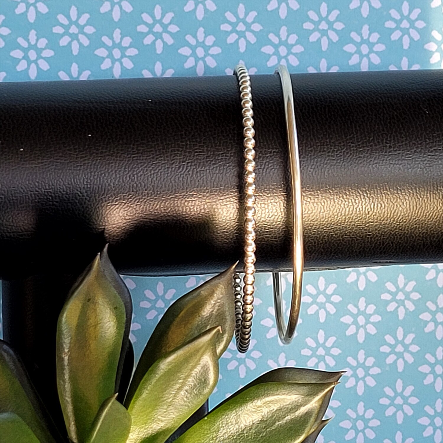 Sterling Silver &#39;Full Moon&#39; Bangle