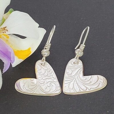 &#39;My Captivated Heart&#39; Sterling Silver Earrings
