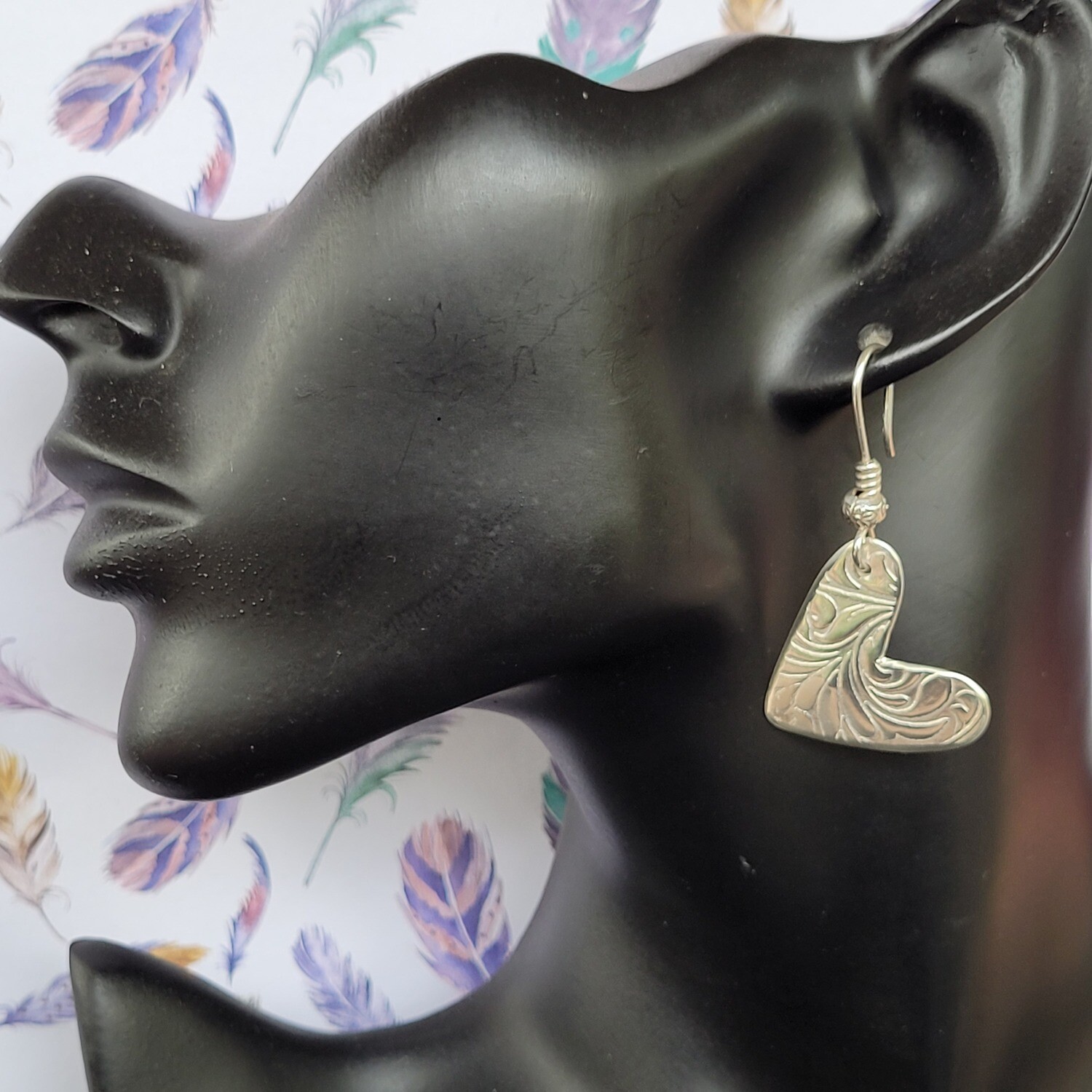 &#39;My Captivated Heart&#39; Sterling Silver Earrings