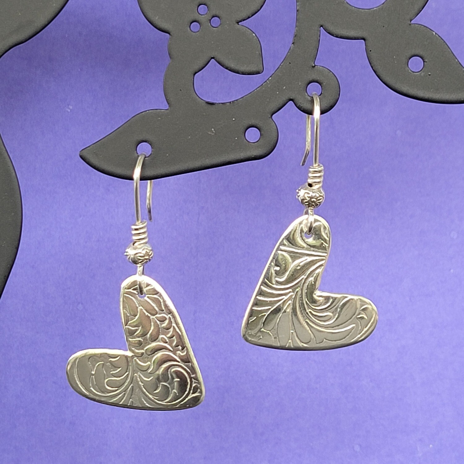 &#39;My Captivated Heart&#39; Sterling Silver Earrings