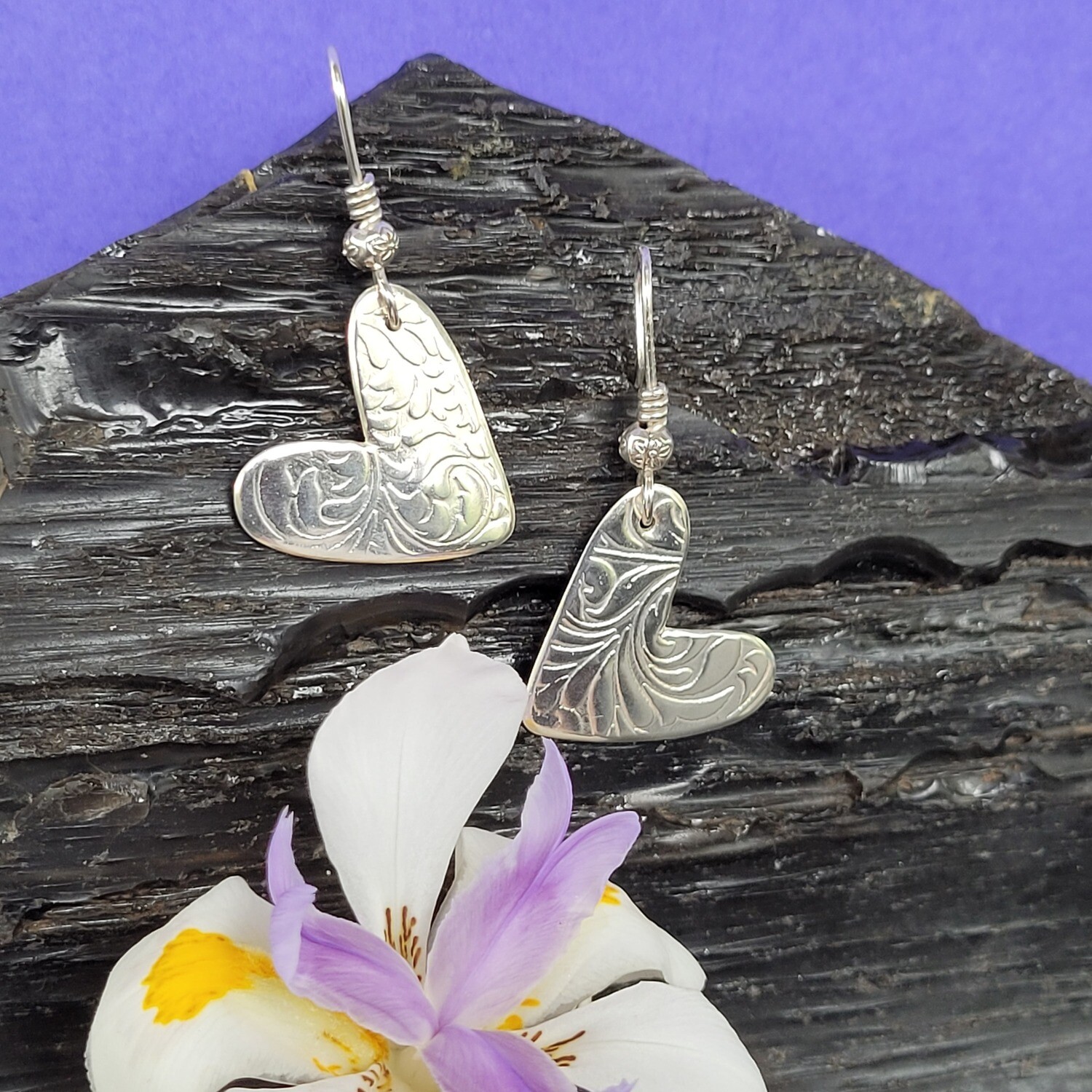 &#39;My Captivated Heart&#39; Sterling Silver Earrings