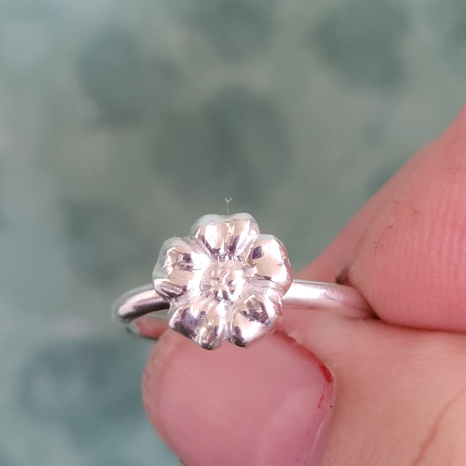 Flower Garden Sterling Silver Stacker Ring