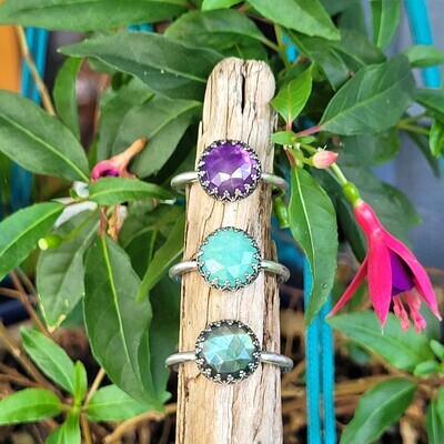 &#39;Enchantment&#39; Rose Cut Stacker Rings