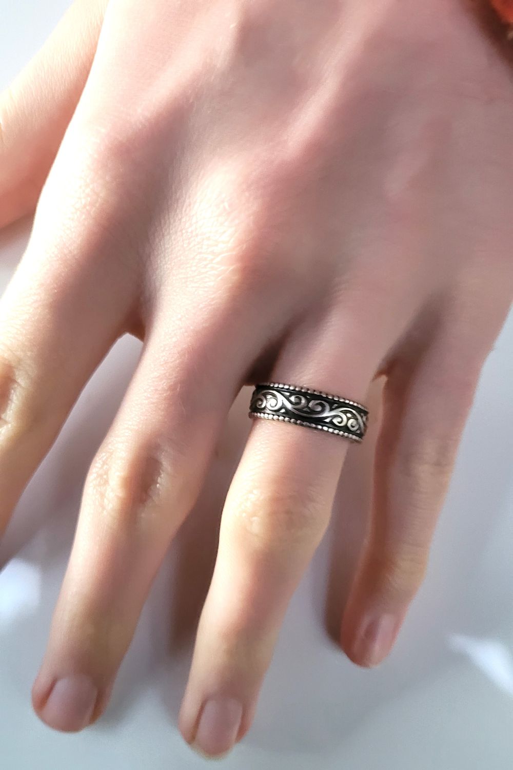 Sterling Silver &#39;Vintage Flourish&#39; Ring