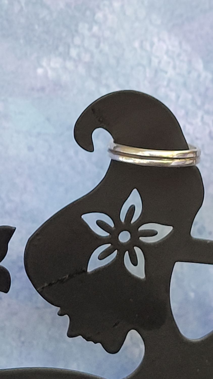 Double Band Ring - Sterling Silver Ring - &#39;Blue Moon&#39; Ring