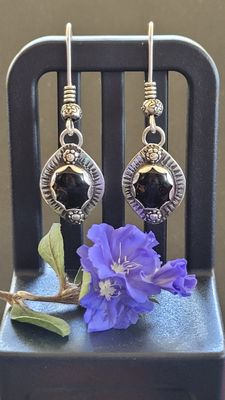 &#39;Noctural Bliss&#39; Black Onyx and Sterling Silver Earrings