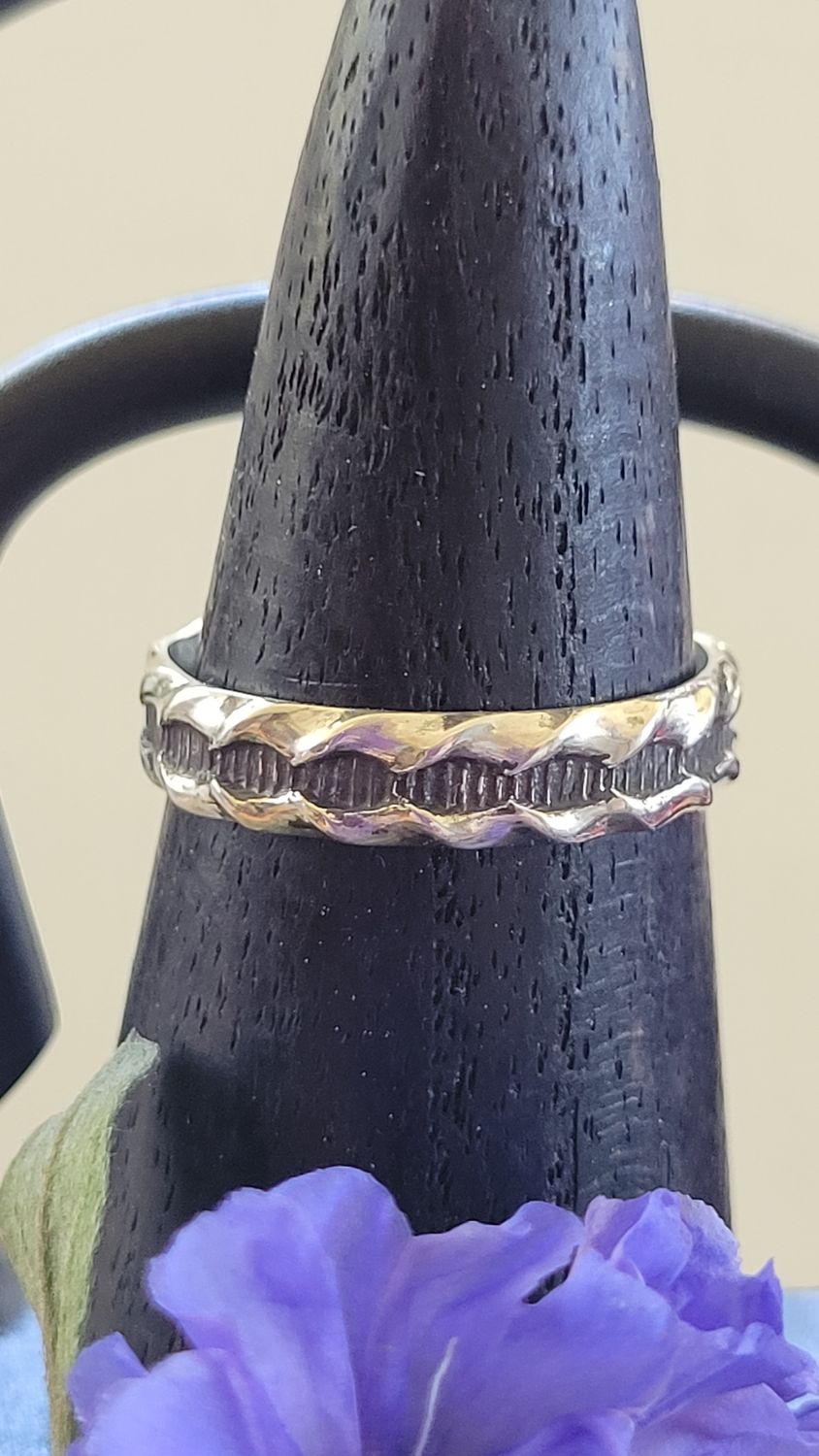 &#39;Silver Wave&#39; Sterling Silver Stacker Ring