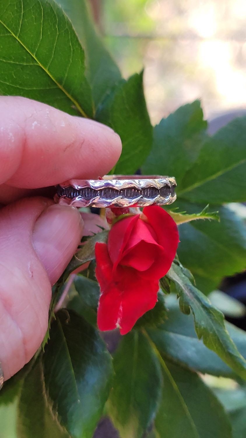 &#39;Silver Wave&#39; Sterling Silver Stacker Ring