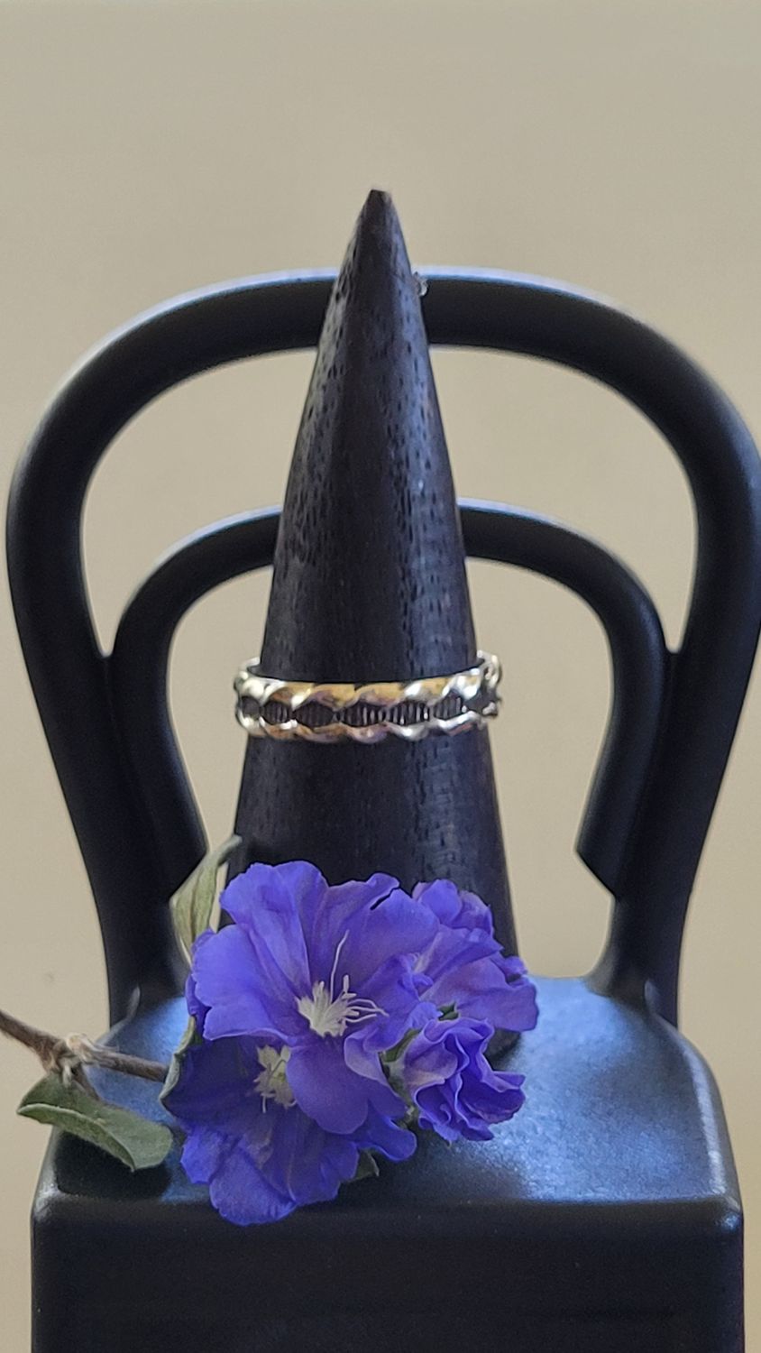 &#39;Silver Wave&#39; Sterling Silver Stacker Ring