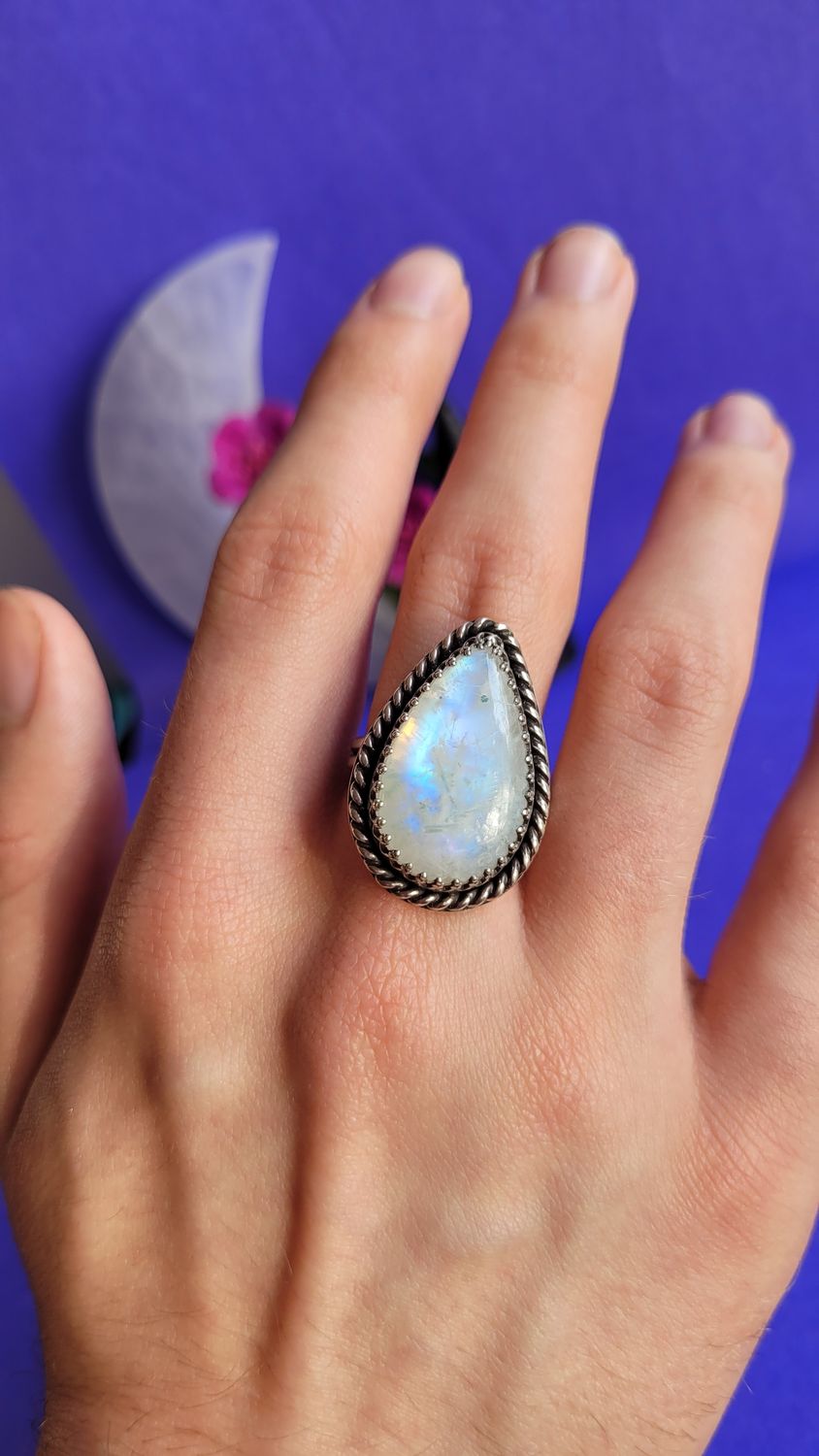 Sterling Silver Moonstone Ring