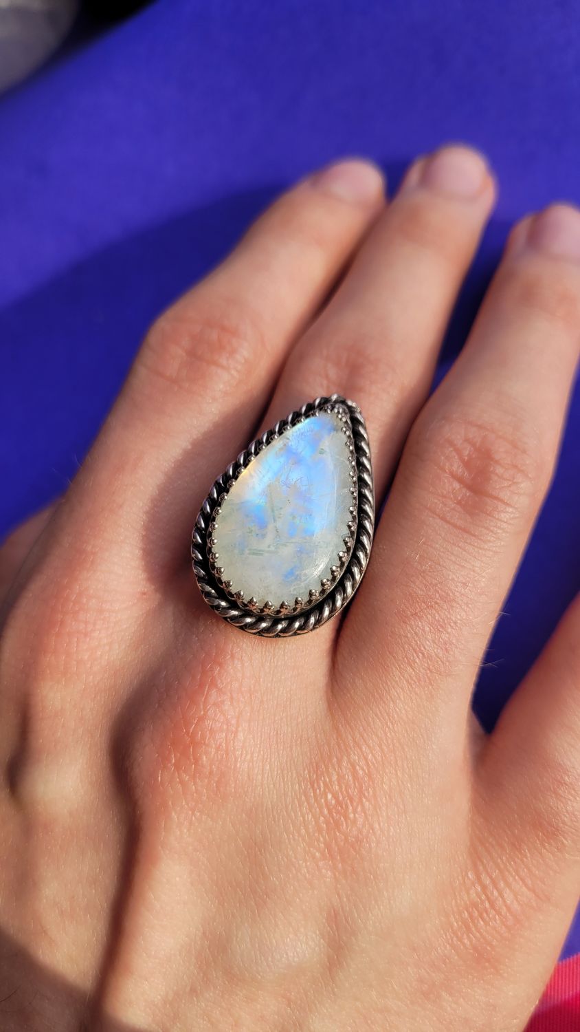 Sterling Silver Moonstone Ring