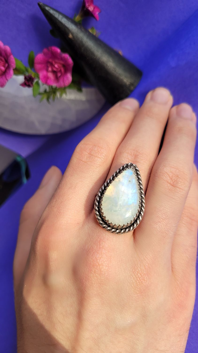 Sterling Silver Moonstone Ring
