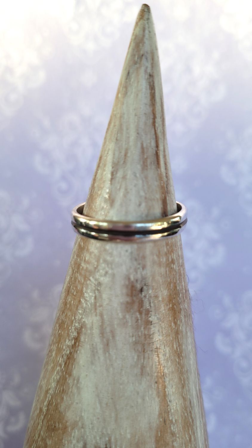 Double Band Ring - Sterling Silver Ring - &#39;Blue Moon&#39; Ring