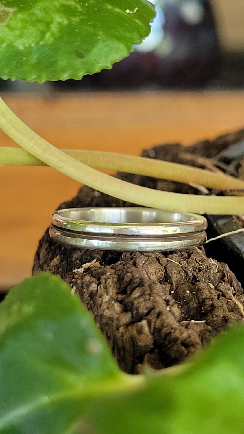 Double Band Ring - Sterling Silver Ring - &#39;Blue Moon&#39; Ring