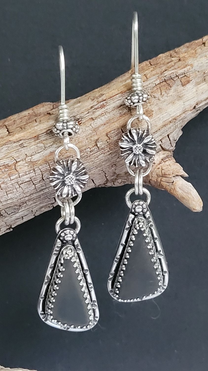 &#39;Midnight Garden&#39; Earrings - Australian Black Jade Earrings