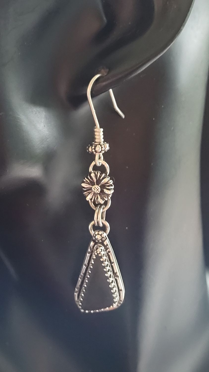 &#39;Midnight Garden&#39; Earrings - Australian Black Jade Earrings