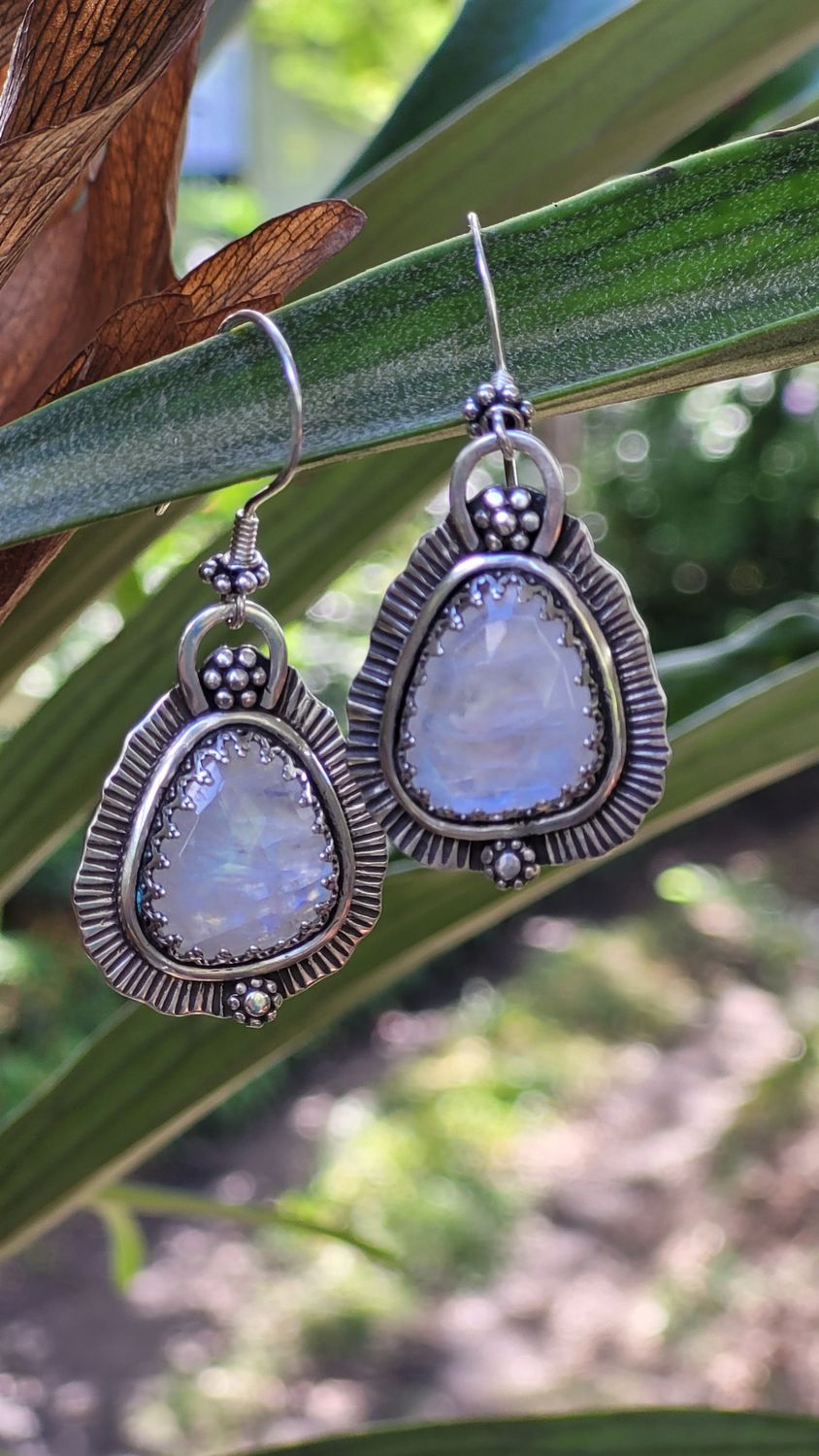 &#39;Ethereal Glow&#39; Moonstone Earrings