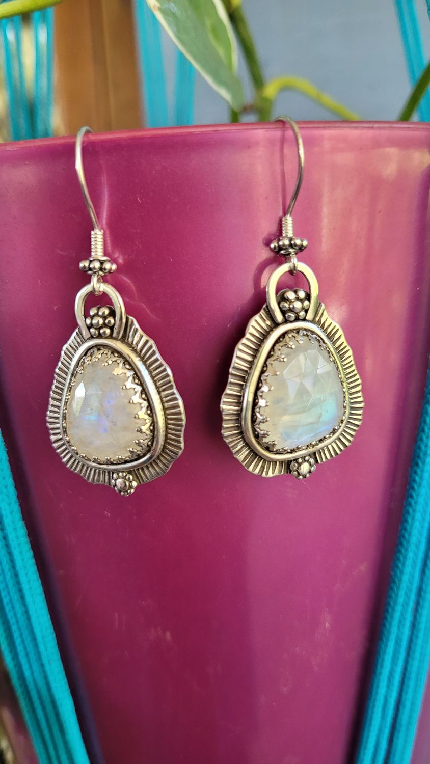 &#39;Ethereal Glow&#39; Moonstone Earrings