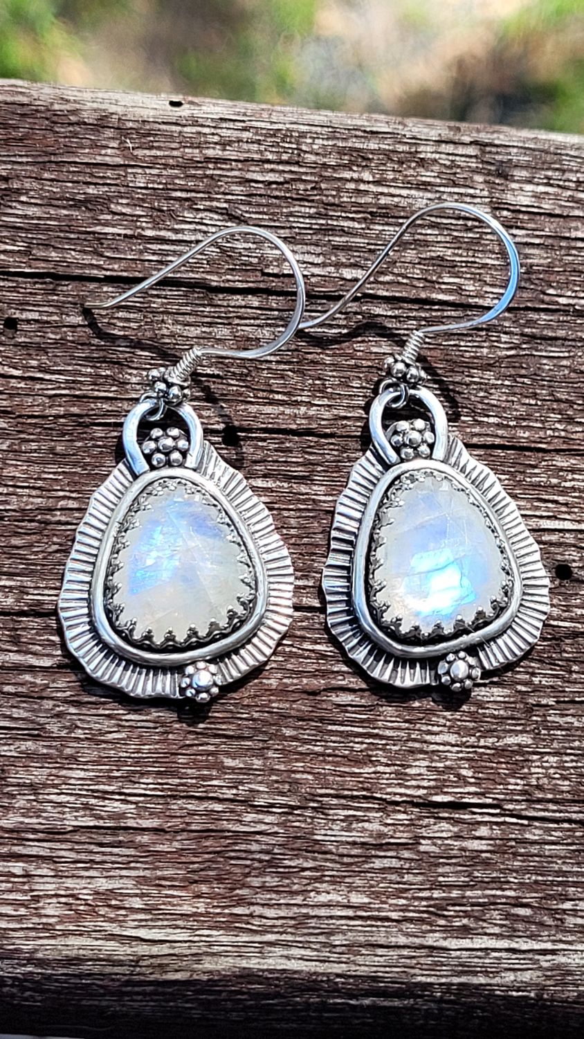 &#39;Ethereal Glow&#39; Moonstone Earrings