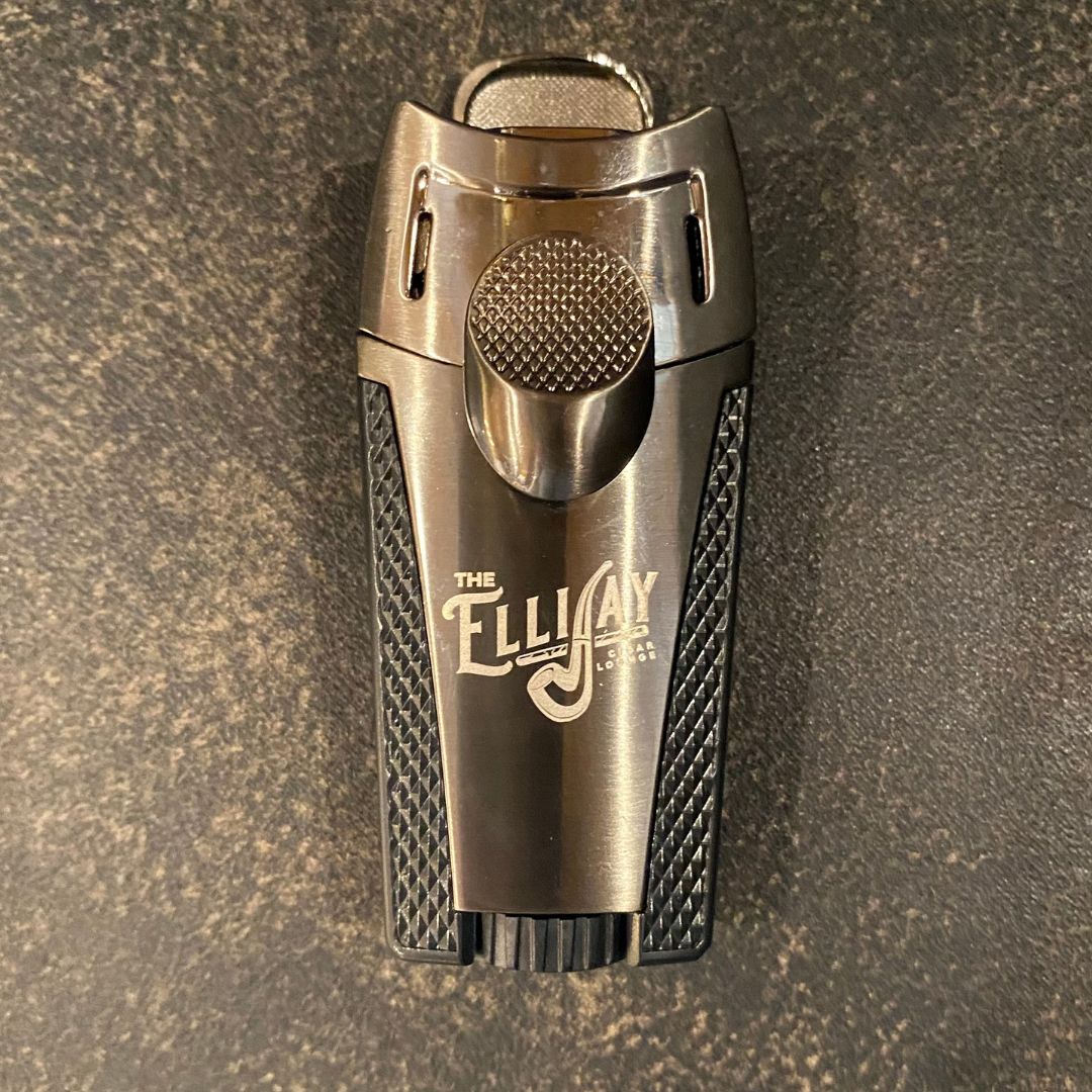 The Ellijay Cigar Lounge Gunmetal Lighter (Meru)