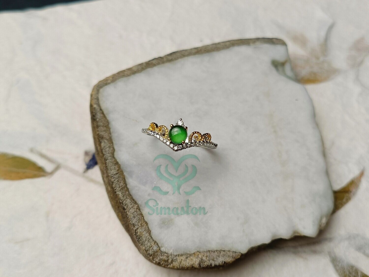 Natural Jadeite (Type A) Green Ring
