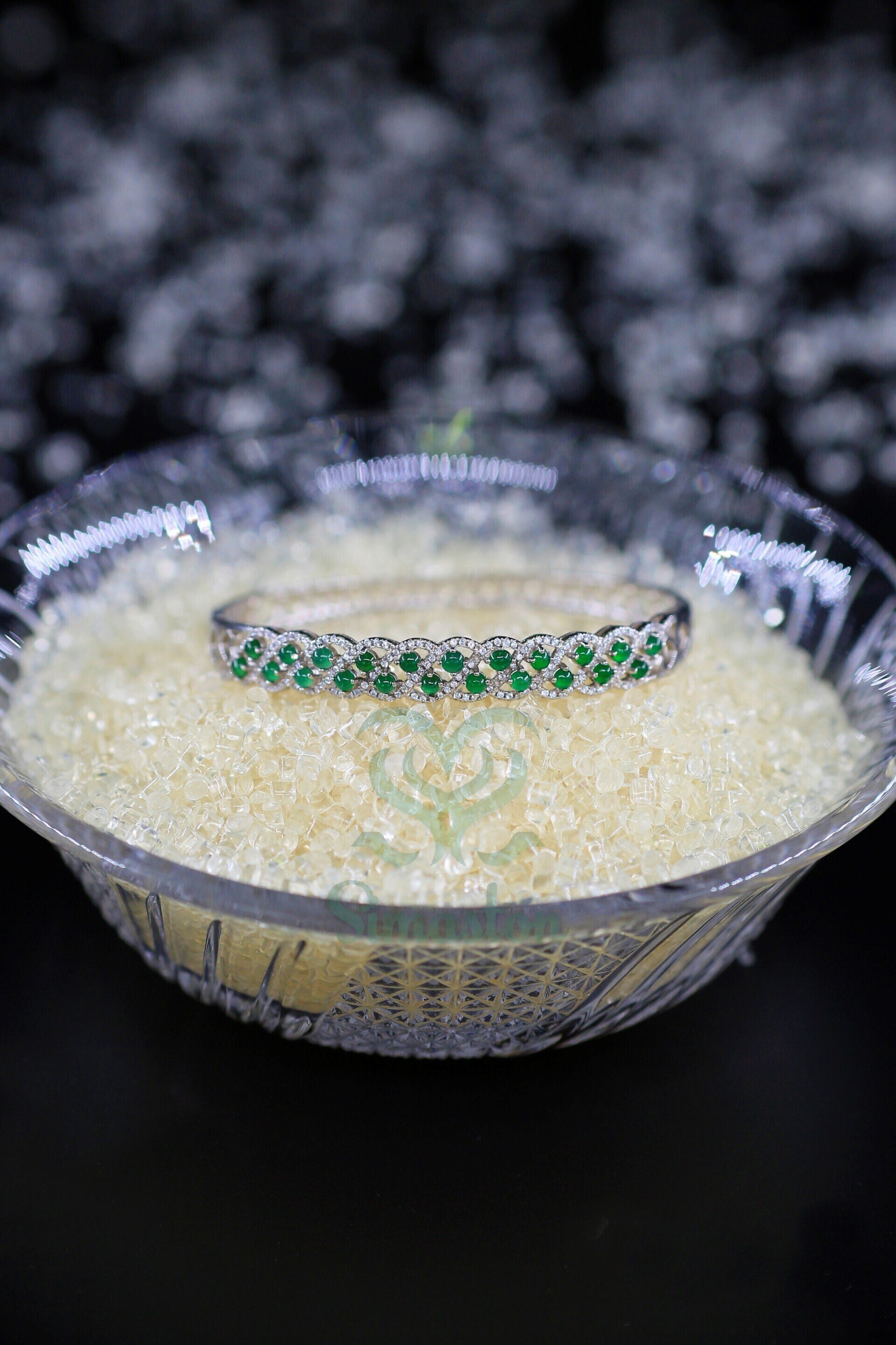 ​Natural Jadeite (Type A) Green Bracelet