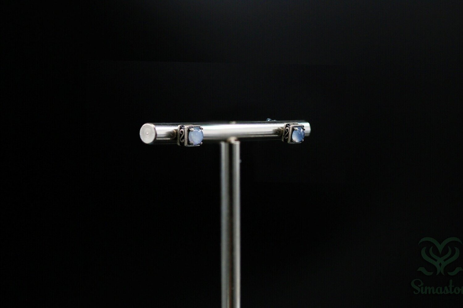 ​Natural Jadeite (Type A) Sky Blue Earring