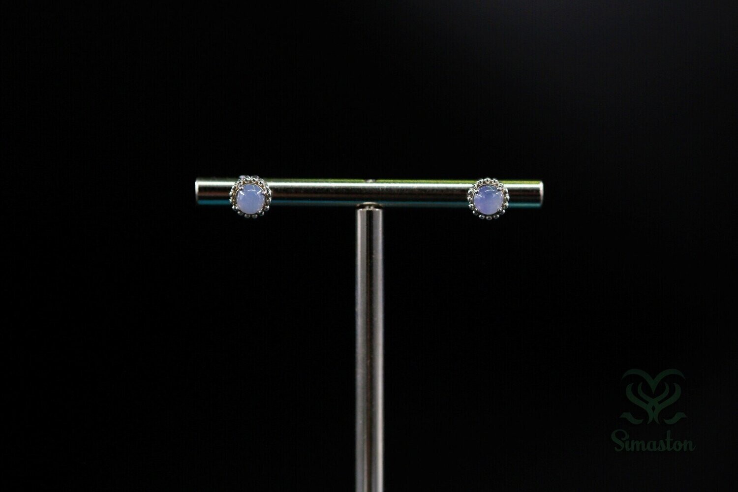 Natural Jadeite (Type A) Purple Earring