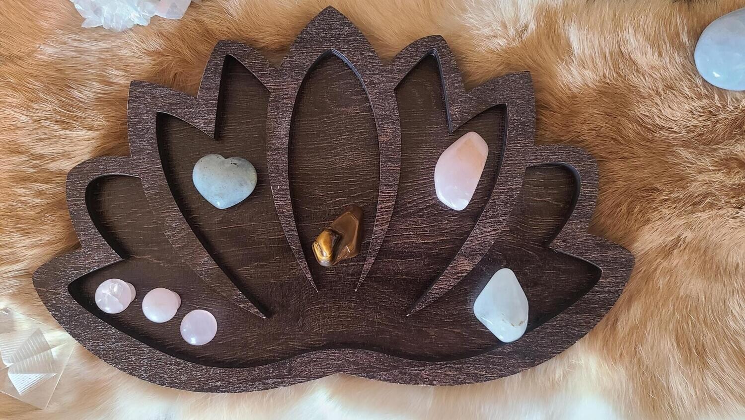 Wooden Lotus Tray