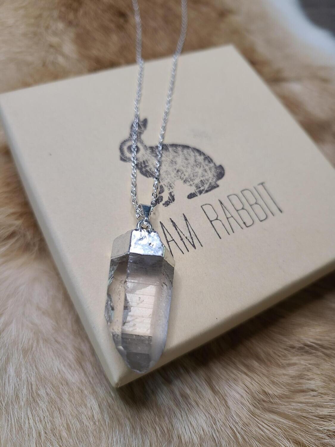 Raw Quartz Crystal Statement Necklace