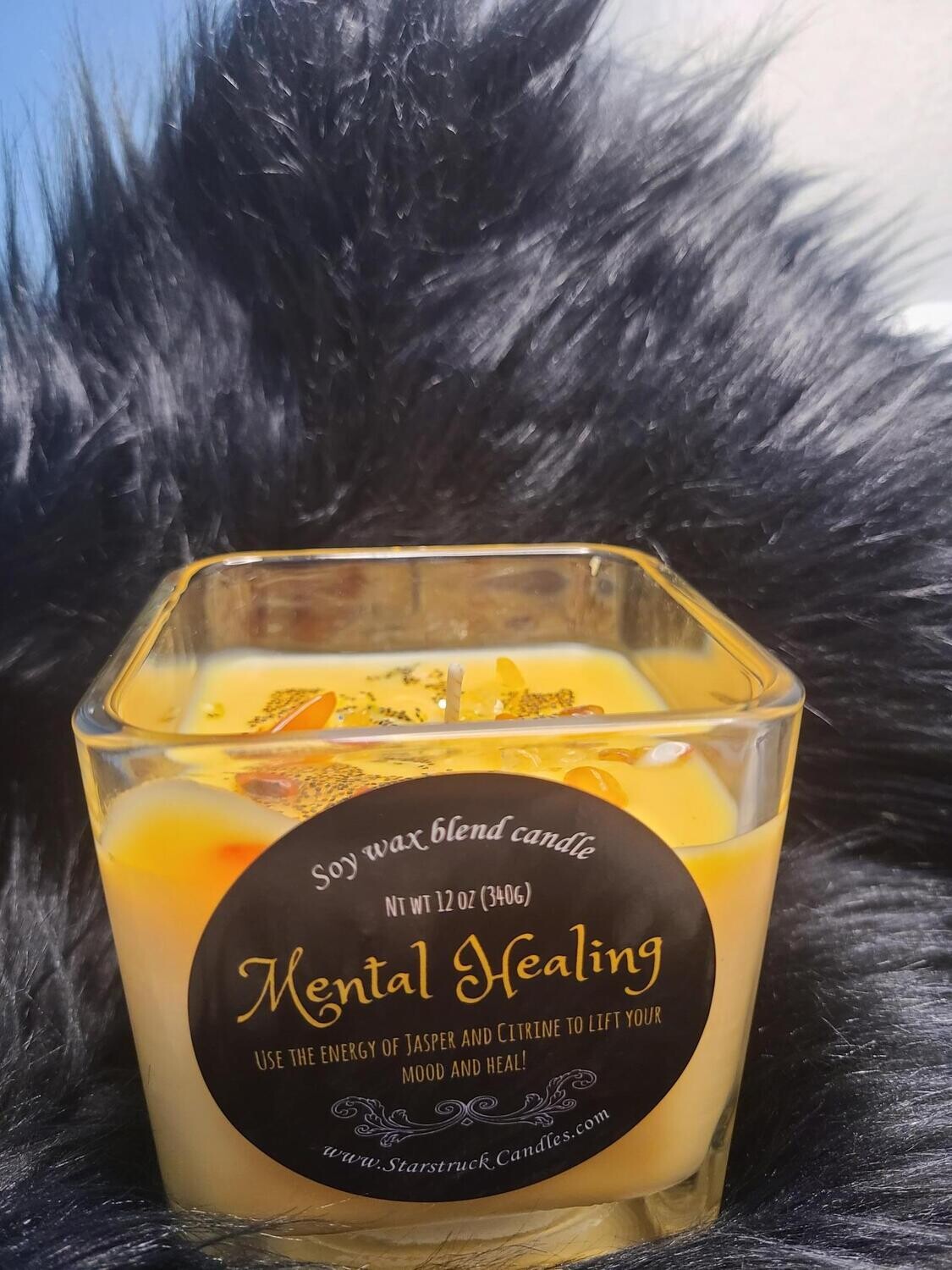 Mental Healing Intention, Crystal Candle