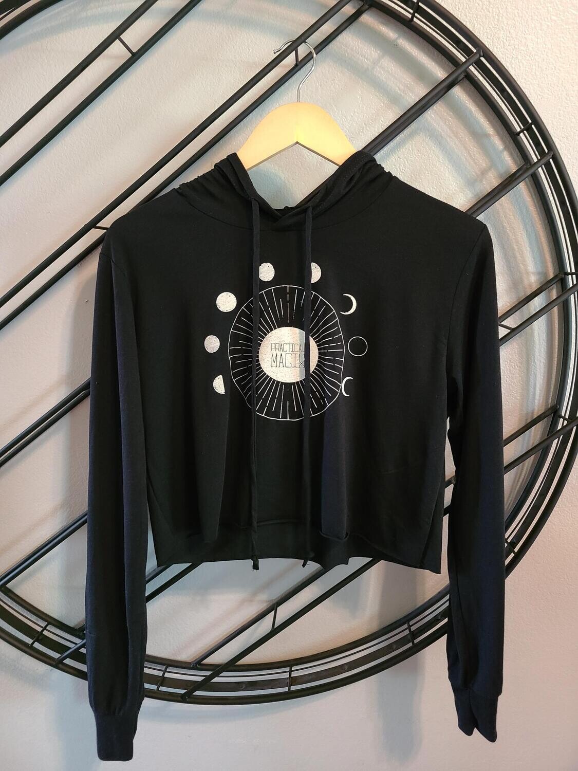Moon Phase Crop Hoodie (Practical Magix)