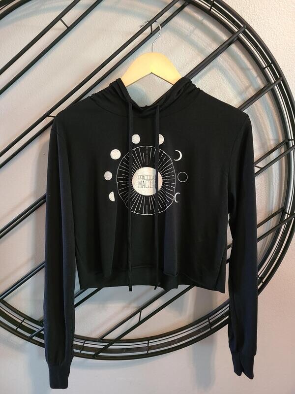 Moon Phase Crop Hoodie (Practical Magix)