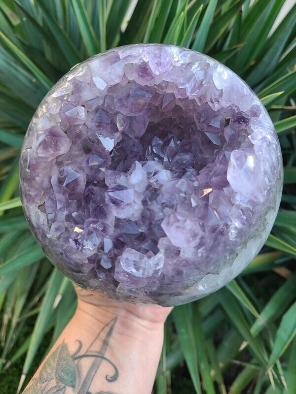 Amethyst Geode Sphere- Statement Piece
