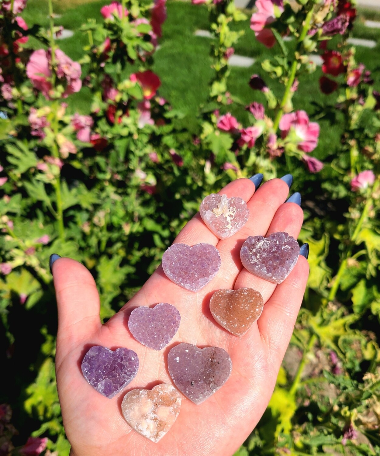 Amethyst Druzy Heart Mini