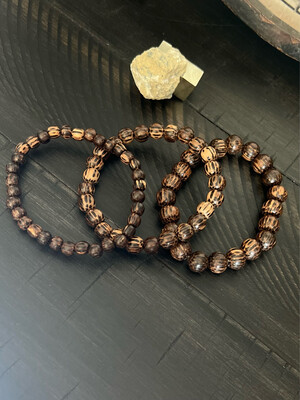 Palm Wood Beaded Bracelet