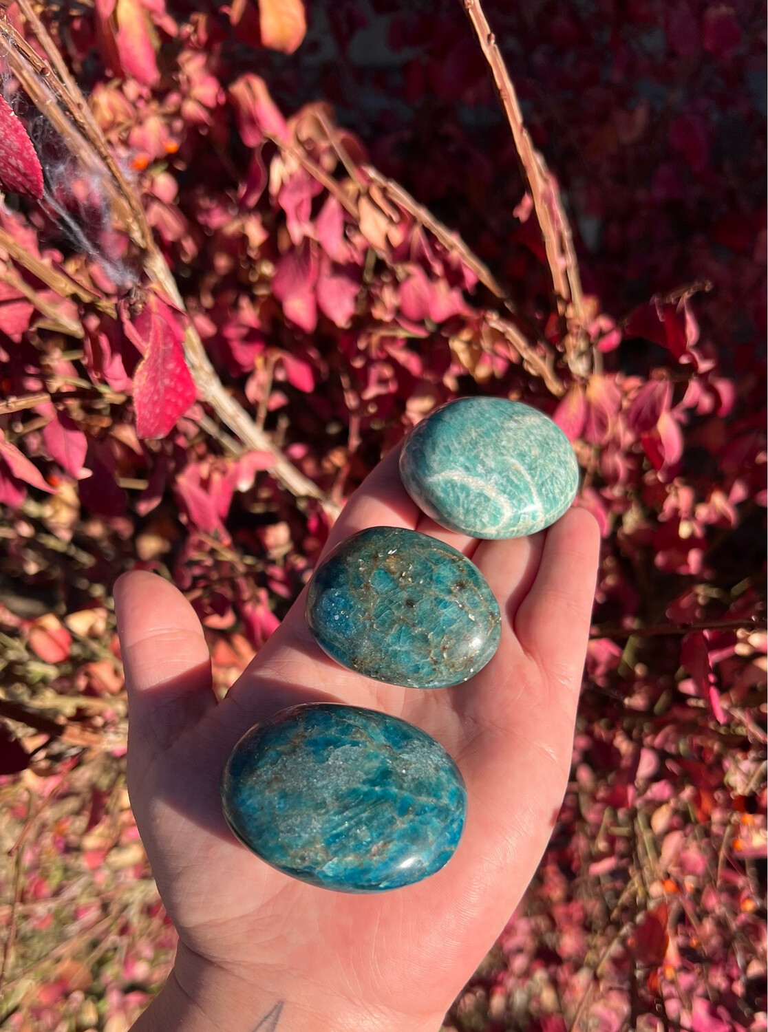 Blue Apatite Palm Stone