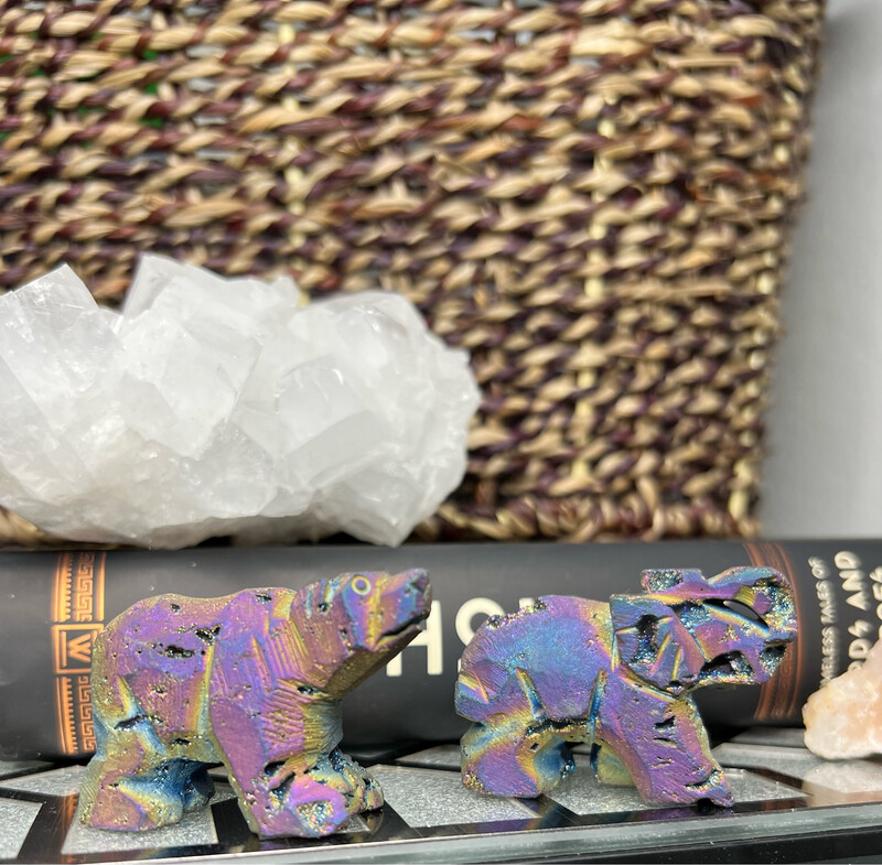 Aura Sphalerite Animal Carvings