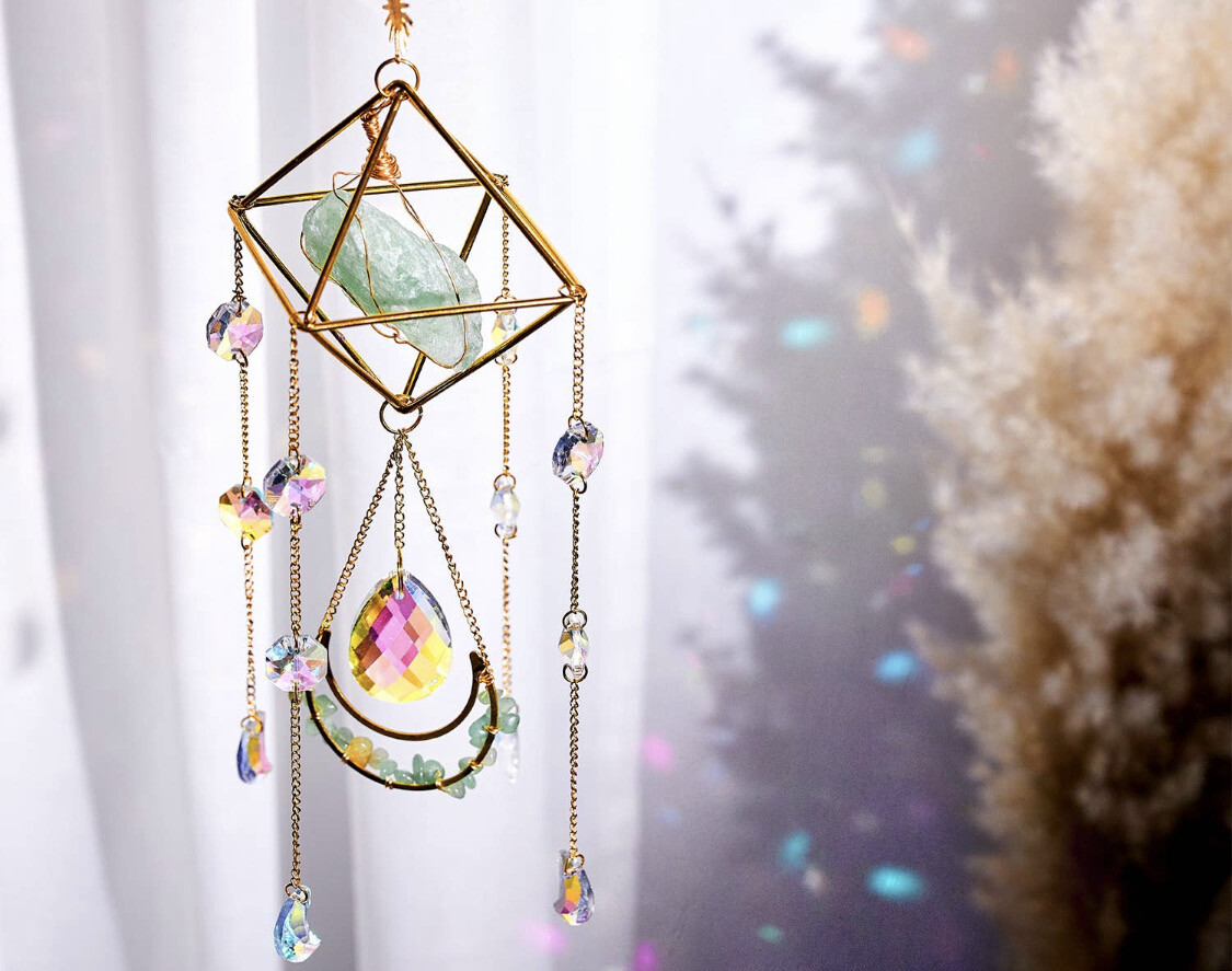 Crystal Sun Catcher ( Green Aventurine)