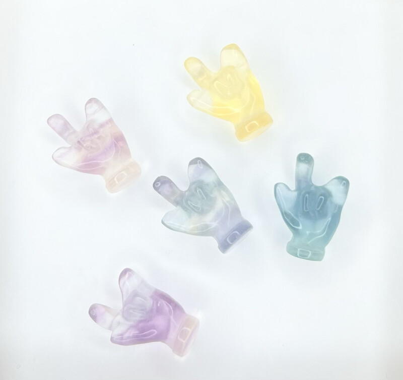 Mini Fluorite ASL I Love You