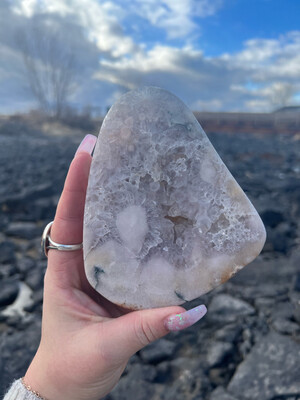 Pink Amethyst Freeform With Amy Flowers Pink Amethyst Freeform With Amy Flowers