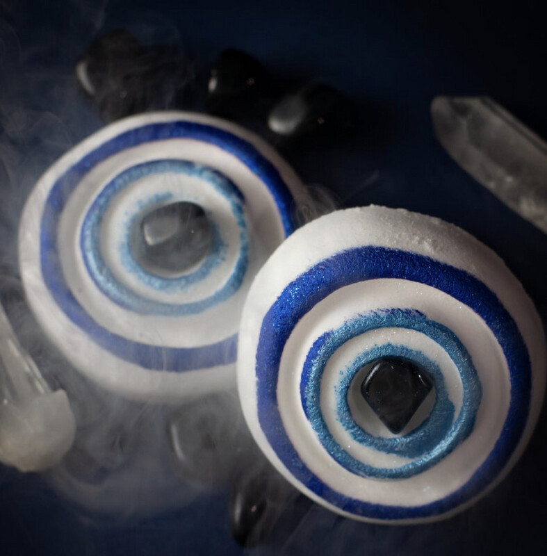 Obsidian Crystal Evil Eye Protection Bath Bomb