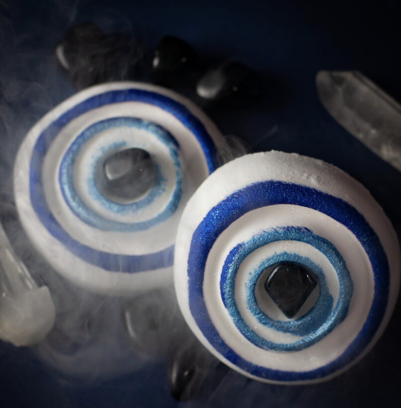 Obsidian Crystal Evil Eye Protection Bath Bomb