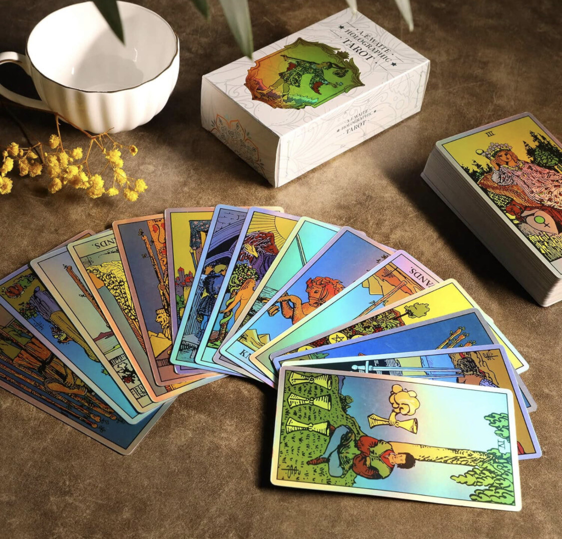 Rainbow Holographic Tarot Cards Deck