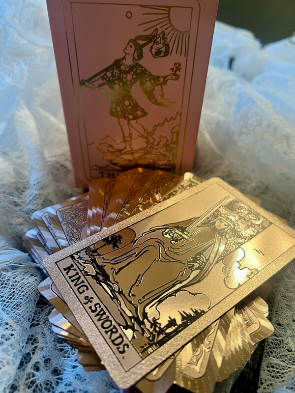 Holographic Rose Gold Tarot Deck