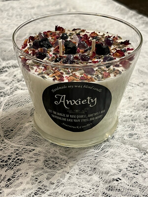 Anxiety Crystal Intention Candle Anxiety Crystal Intention Candle