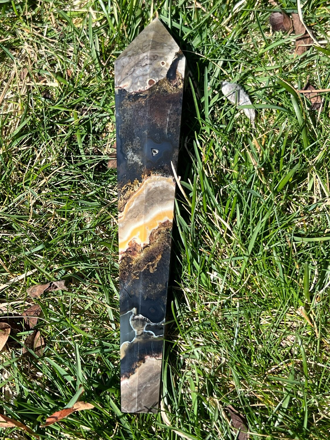 Volcano Agate Wand