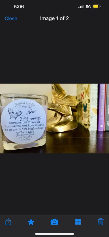 New Beginnings Intention Candle