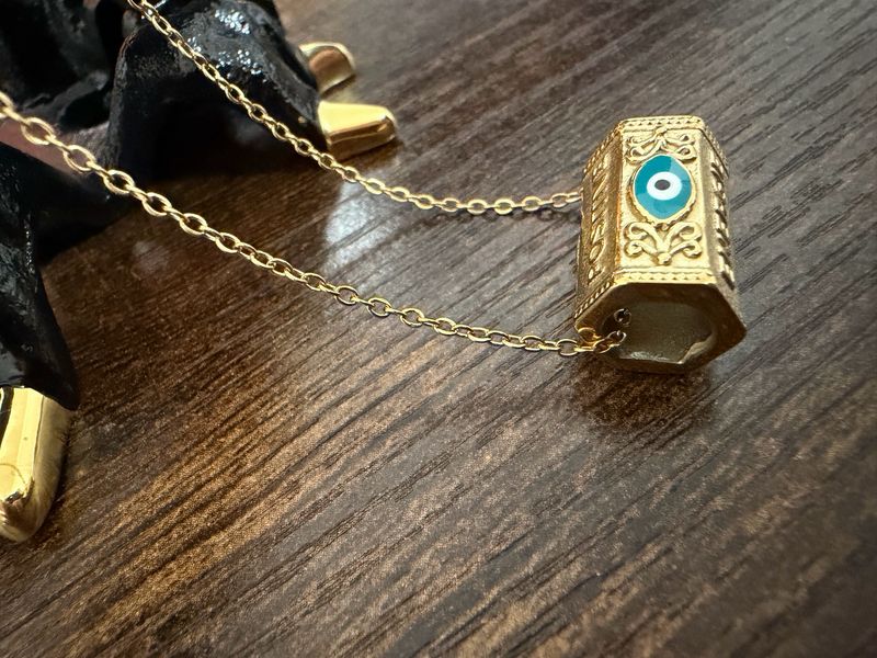 French Evil Eye Cylinder Neckalce