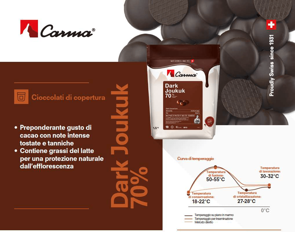 Carma Dark Joukuk 70 % cioccolato fondente sacch. da 1,5 Kg